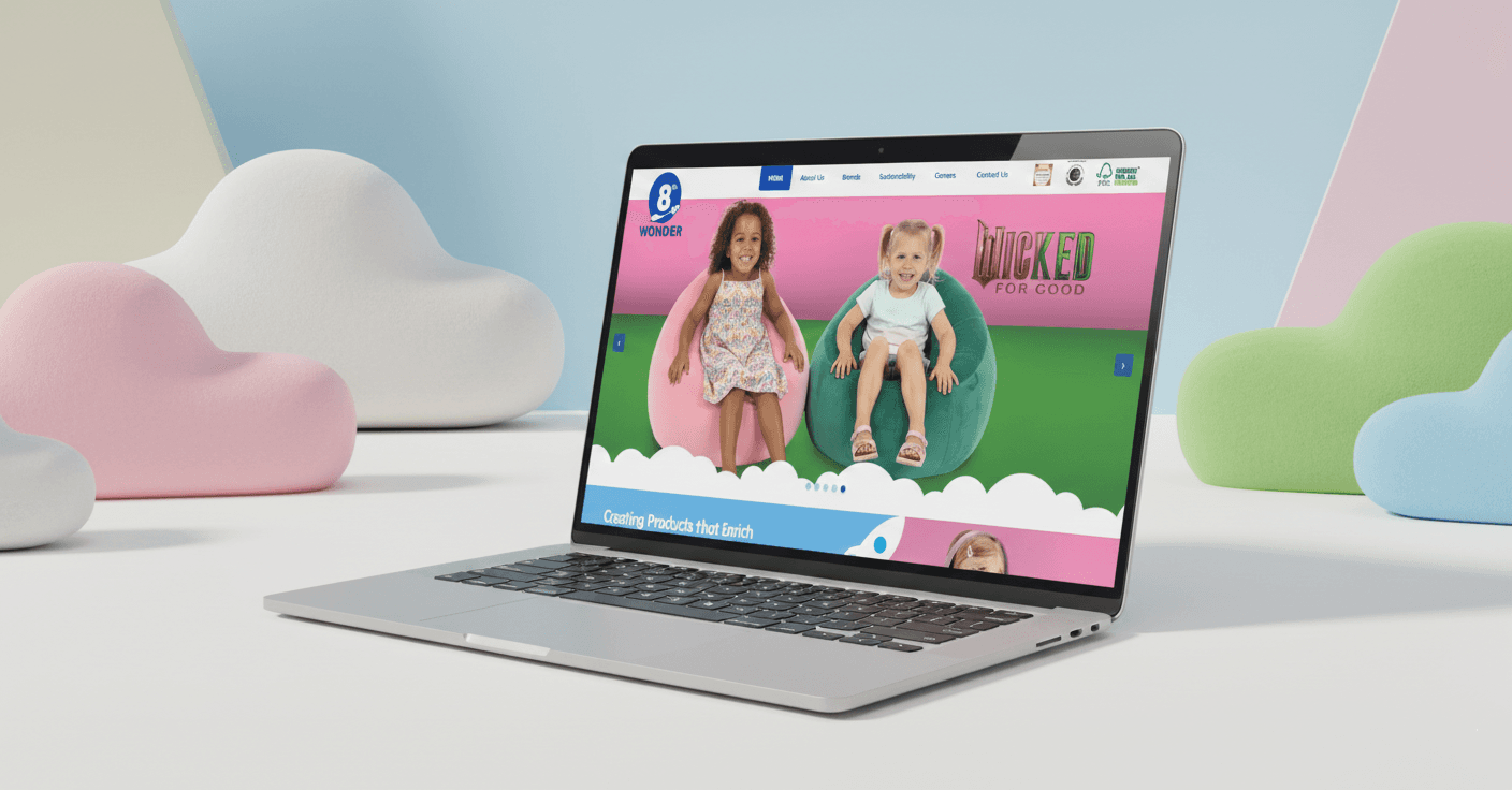 8th Wonder European toy brand website project