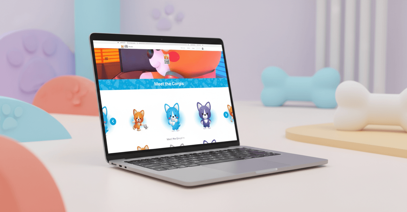 Little Corgi Cuties plush toy ecommerce website