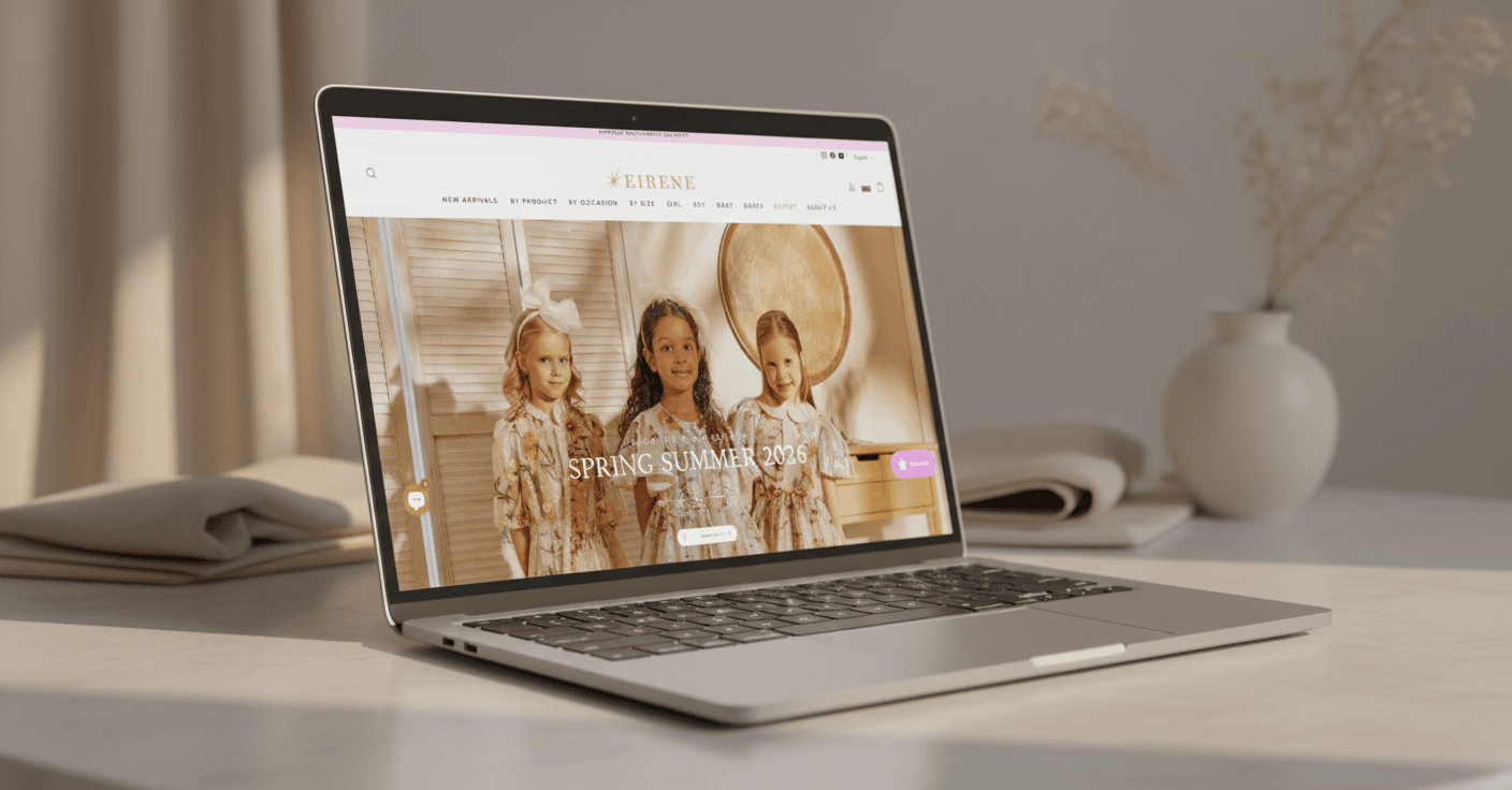 Eirene Studio luxury childrenswear ecommerce website