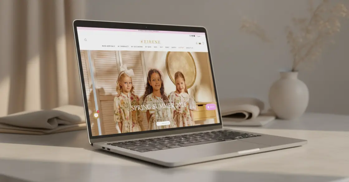 Eirene Studio luxury childrenswear ecommerce website