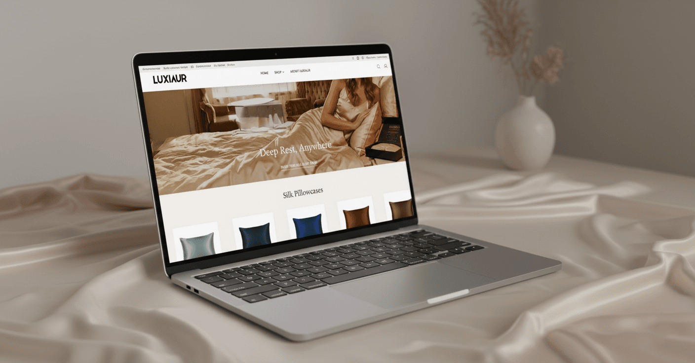 Luxiaur luxury silk brand ecommerce website