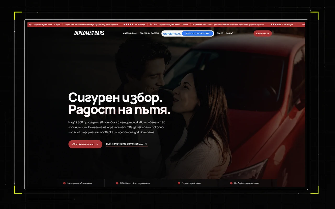 Diplomat Cars sito web di concessionarie automobilistiche multi-mercato